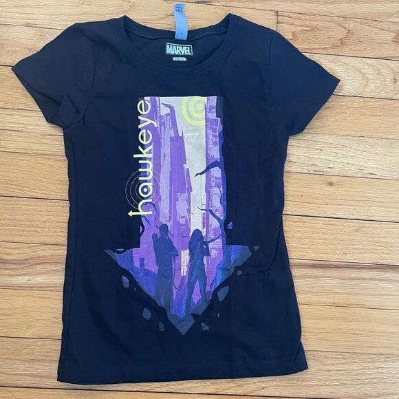 Marvel Kids Black Hawkeye T-Shirt small 5/6 NWOT - Picture 1 of 4